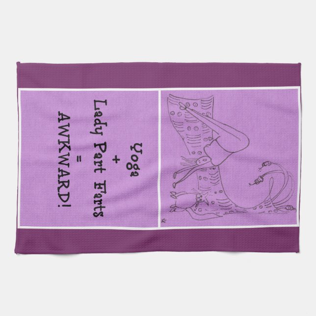 Funny Yoga Kitchen Towel (Horizontal)