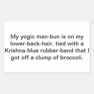 Funny yoga Krishna man-bun Hankamer Artjunkhaus Om Sticker