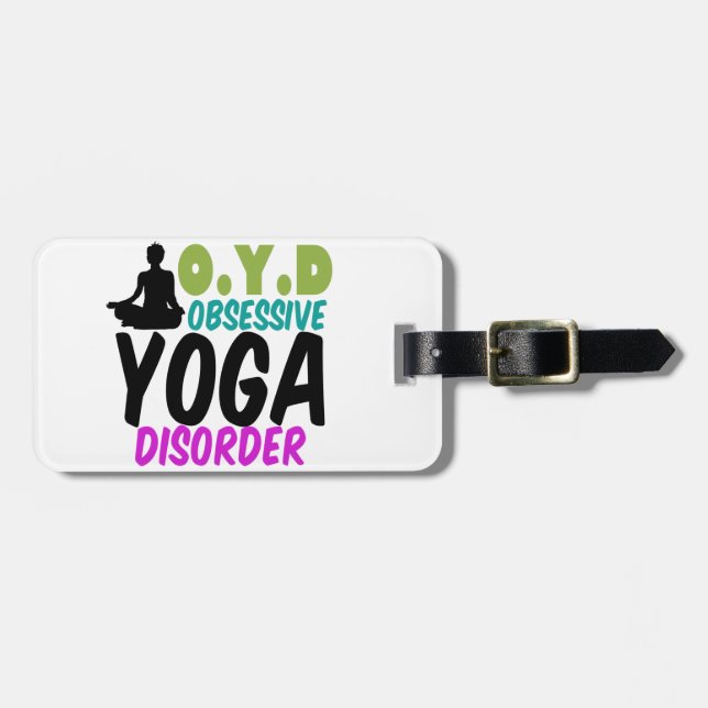 Funny Yoga Luggage Tag (Front Horizontal)