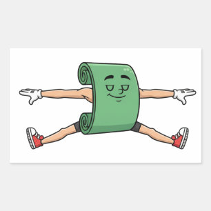 Funny Yoga Mat Cartoon Stretch Sticker