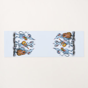 Funny Yoga Mat with Musical Mouse Band