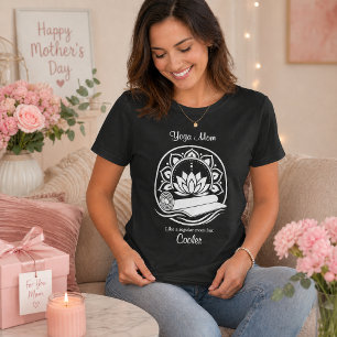 Funny Yoga Mom Lotus Mandala Mother's Day T-Shirt