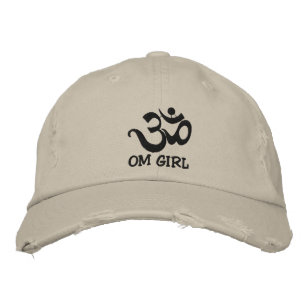 Funny Yoga Om Girl Brodé Casquette
