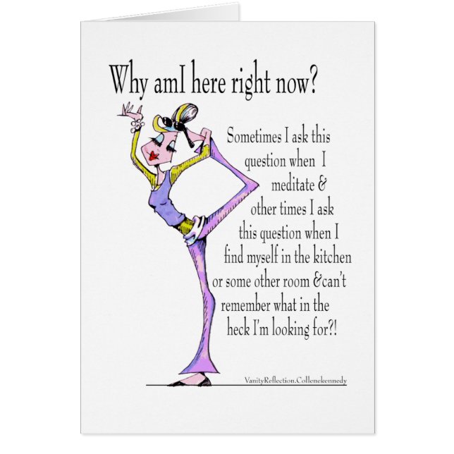 Funny Yoga Pose customizable card MUST SEE BACK (Front)