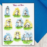 Funny Yoga postcard<br><div class="desc">Try new yoga positions with Brian the goat. I'm sure there's at least one you didn't know about.</div>