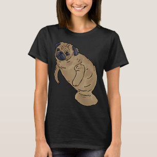Funny Yoga Pug, Dog Pig Loaf of Bread, Artificial T-Shirt