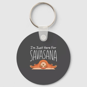 Funny Yoga Savasana Sloth Se Namaste Quote Keychain