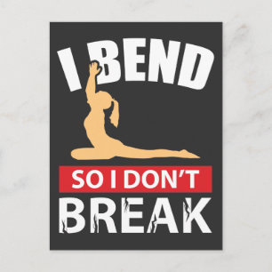 Funny Yoga Saying Postcard