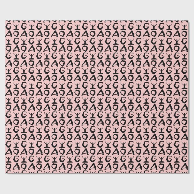 Funny Yoga Silhouettes Tiled Pattern Wrapping Paper (Flat)
