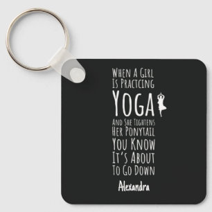 Funny Yogi Gifts For Teen Girls Yoga Lover Custom Keychain