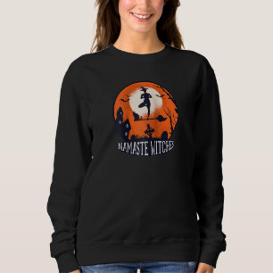 Funny Yogi Yoga Pose Witch Wicca Zen Namaste Hallo Sweatshirt