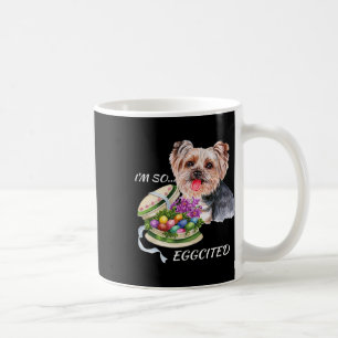 Funny Yorkie Easter Quote, Colourful Eggs, Yorkshi Coffee Mug