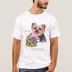 Funny Yorkie Easter Quote, Colourful Eggs, Yorkshi T-Shirt