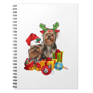Funny Yorkshire Terrier christmas  Notebook