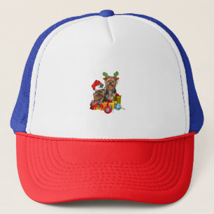 Funny Yorkshire Terrier christmas Trucker Hat