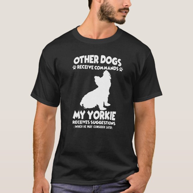 Funny Yorkshire Terrier dog training dogs Premium T-Shirt (Front)