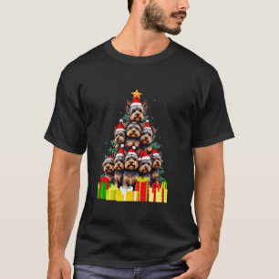 Funny Yorkshire Terrier Yorkie Christmas Tree Xmas T-Shirt