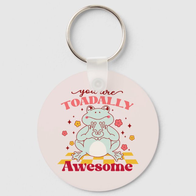 Funny You Are Awesome Pun Keychain (Front)