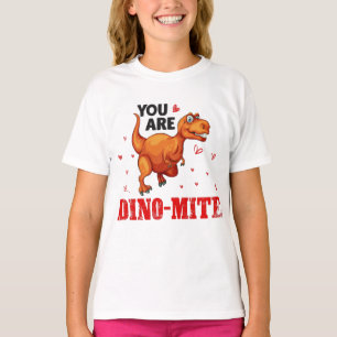Funny You Are Dino-Mite Cool Valentines Day Kids T-Shirt