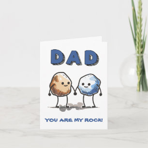 Funny You Are My Rock Pun Joke Humour Fathers Day  Card