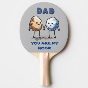 Funny You Are My Rock Pun Joke Humour Fathers Day  Ping Pong Paddle