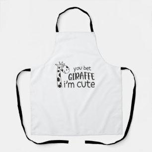 Funny You Bet Giraffe I'm Cute - Giraffe Lover Boy Apron