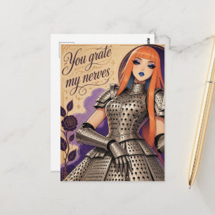 Funny You Grate My Nerves Cheese Grater Fantasy Postcard