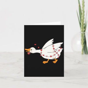 Funny You Make My Heart Go Honk Goose Heart Valent Card