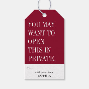 Funny You May Want To Open This In Private Gift Tags