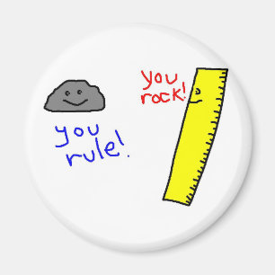 Funny "You Rock, You Rule" products Magnet
