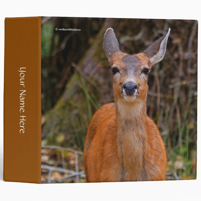 Funny Young Blacktail Deer Smiles at Photographer Binder (Front/Spine)