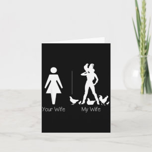 Funny Your Wife My Wife Chicken Lady Shirt, Farm L Card