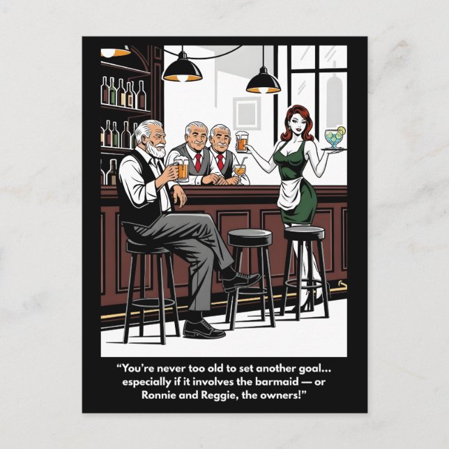 Funny 'You're Never Too Old' postcard (Front)