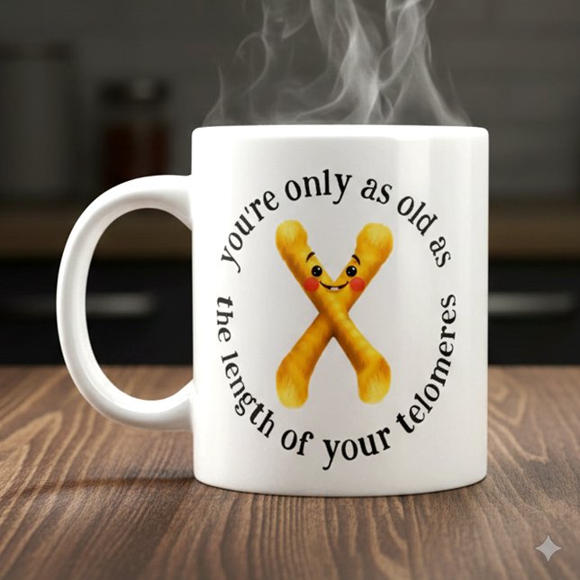 Funny You're Only as Old as the Length of ... Large Coffee Mug (Funny You're Only as Old as the Length of Your Telomeres Mug Cover Photo)