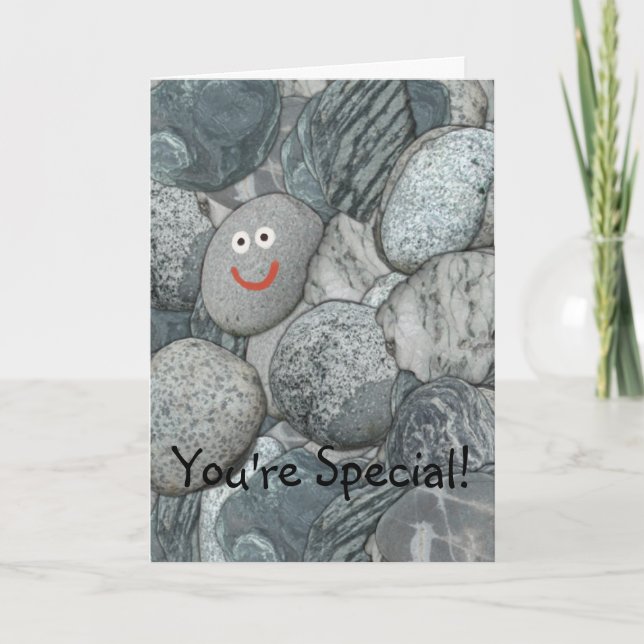 Funny You're Special Thinking of You Rock Card (Front)