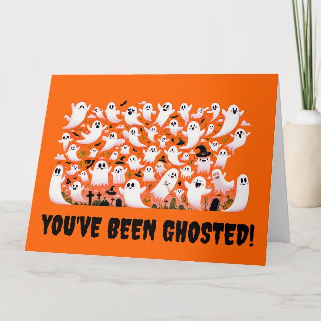 Funny You've Been Ghosted! Ghosts in Graveyard Card (Front)