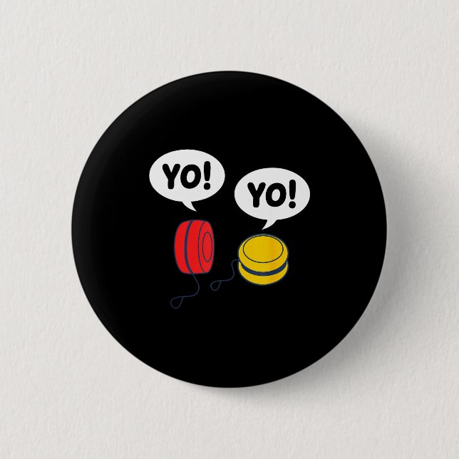 Funny Yoyo  2 Inch Round Button (Front)