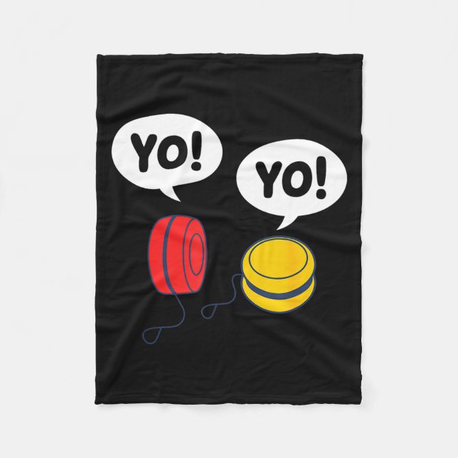 Funny Yoyo  Fleece Blanket (Front)