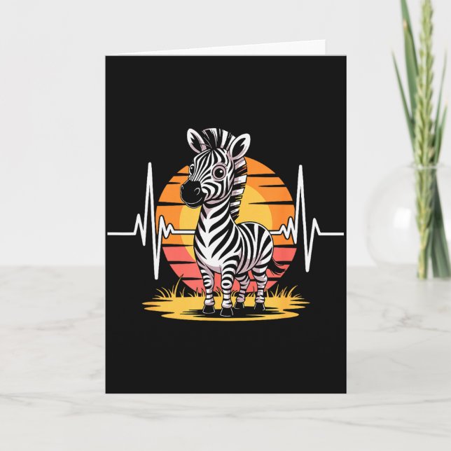 Funny Zebra Art For Men Women Kids Zebra Animal Pr Card (Front)