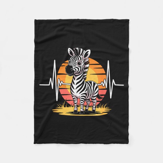 Funny Zebra Art For Men Women Kids Zebra Animal Pr Fleece Blanket (Front)
