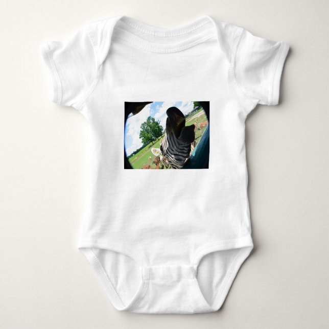 Funny Zebra Baby Bodysuit (Front)