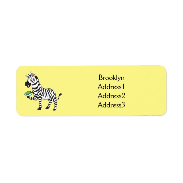 Funny zebra cartoon illustration (Front)
