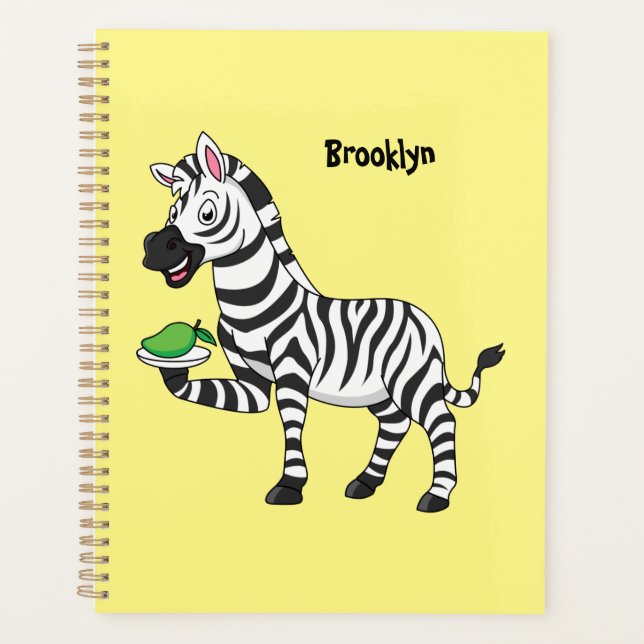 Funny zebra cartoon illustration planner (Front)