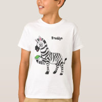 Funny zebra cartoon illustration