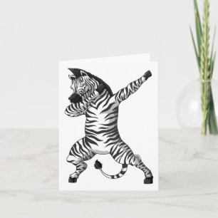 Funny Zebra Dab Dabbing Zoo Africa Safari Animal L Card