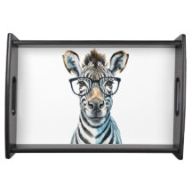 Funny Zebra Wearing glasses 