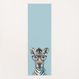 Funny Zebra Wearing glasses Yoga Mat