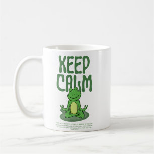Funny Zen Frog Keep Calm Coffee Mug