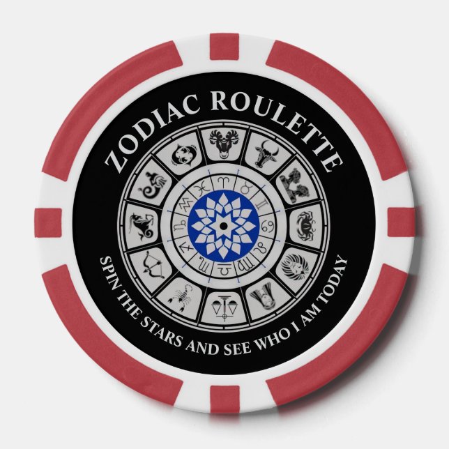 Funny Zodiac Signs Poker Chips (Front)