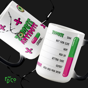 Funny Zombie Antidote Loading... Zombie to Human Magic Mug